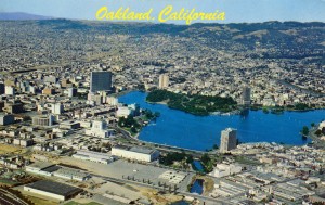Aerial View of Lake Merritt and Oakland, California       